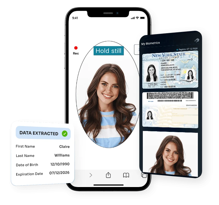 ID scanning with selfie detection in FTx Identity app