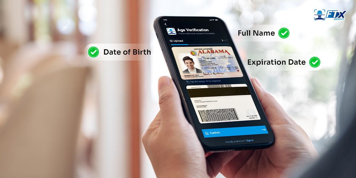 Driver's license verification in FTx Identity app