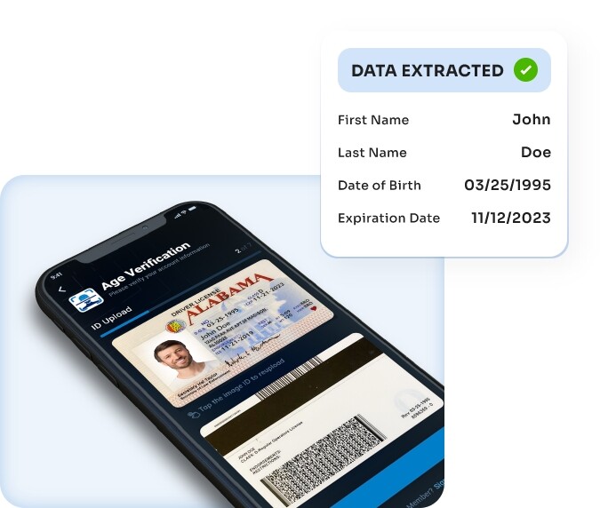 OCR data extraction for driver's license