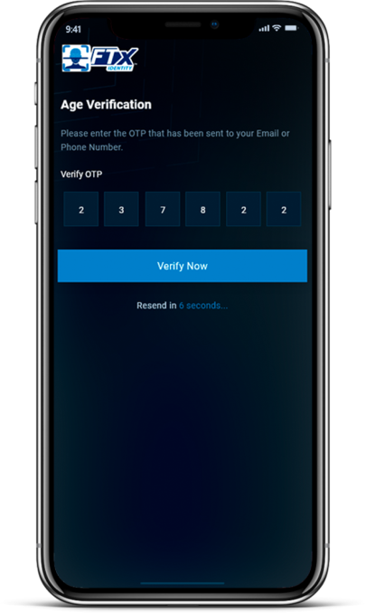 One -time-password on registered email or phone number