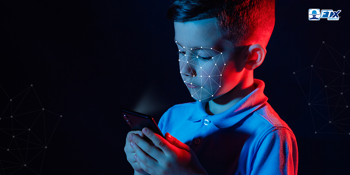 A minor holding a phone experiencing online age verification
