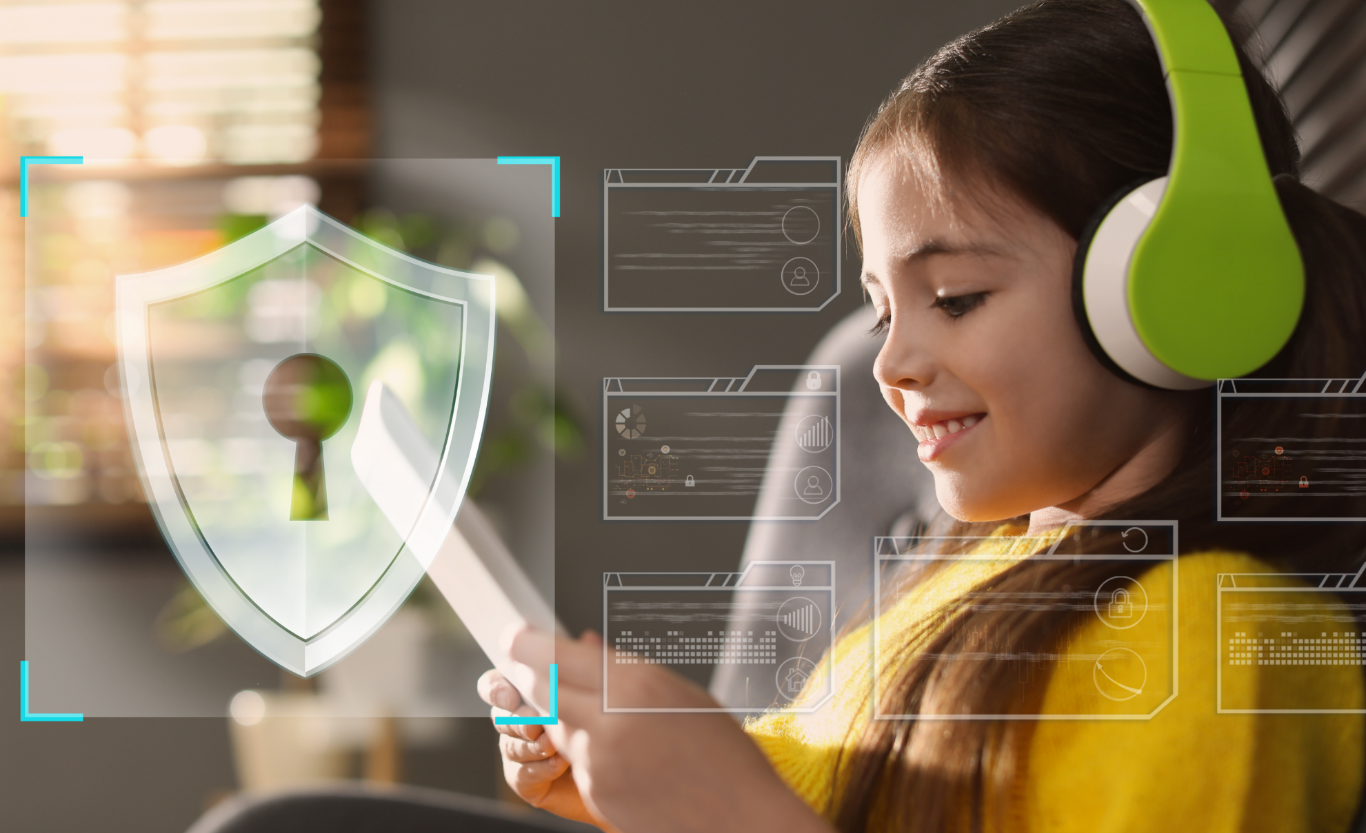 A minor girl prompted for age and identity authentication