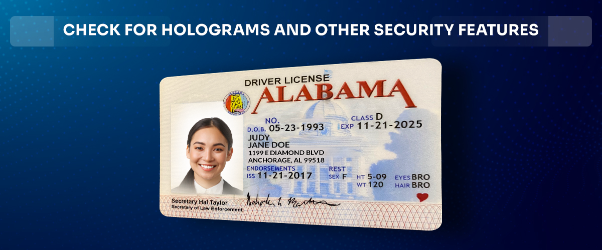 Examine Holograms and Security Features