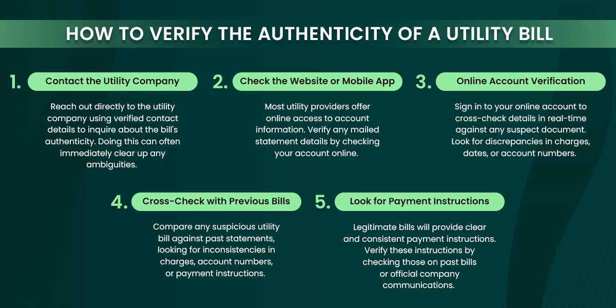 How to Verify the Authenticity of a Utility Bill
