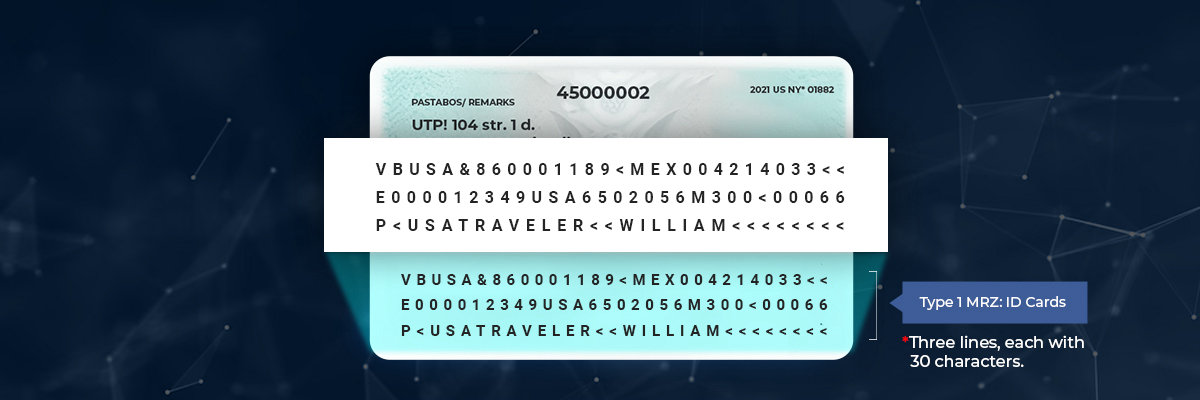 Type 1 MRZ: ID cards